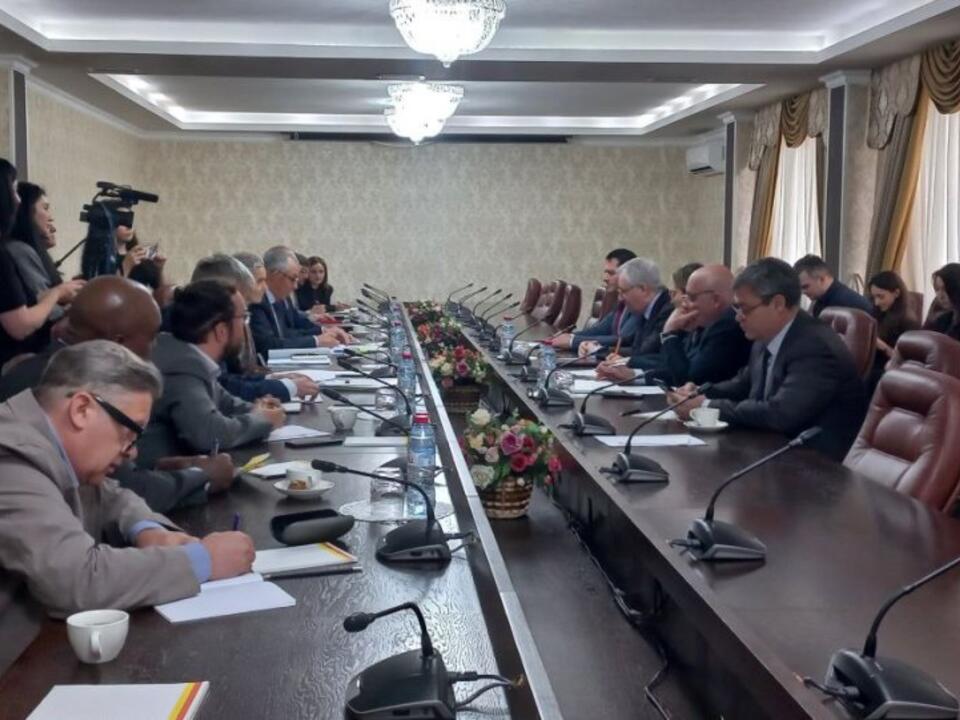 Рабочая встреча участников югоосетинской делегации на Международных дискуссиях по безопасности и стабильности в Закавказье с Сопредседателями от ЕС, ОБСЕ и ООН