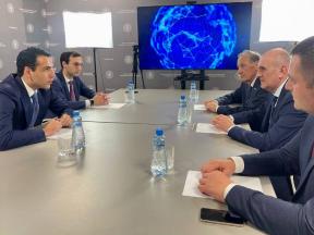 Встреча Министра иностранных дел Республики Южная Осетия А.М. Джиоева с Министром иностранных дел Республики Абхазия И.Б. Ардзинба