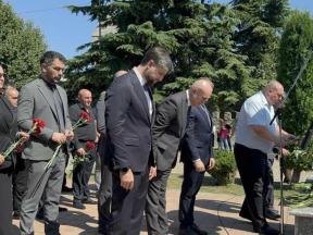 Памятная акция в Цхинвале, посвященная 22-ой годовщине трагических событий в Беслане