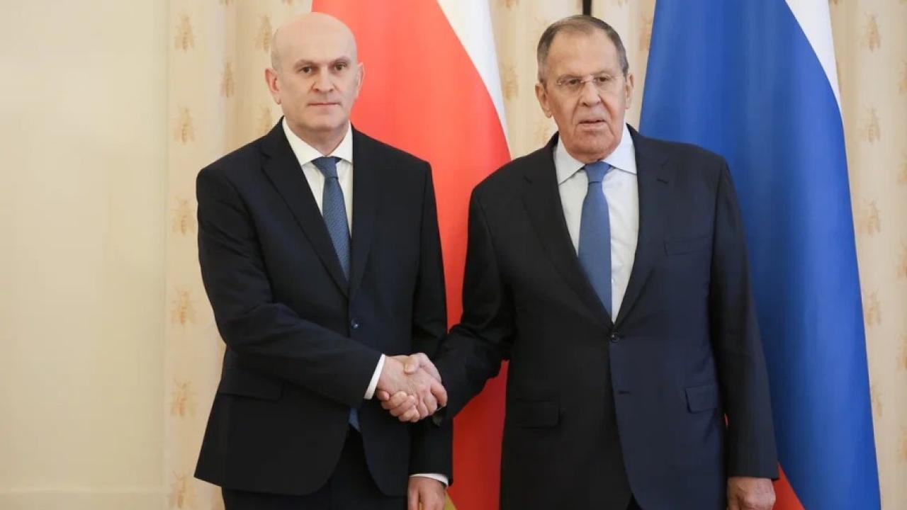 Встреча И.о. Министра иностранных дел РЮО А.М. Джиоева и Министра иностранных дел РФ С.В. Лаврова